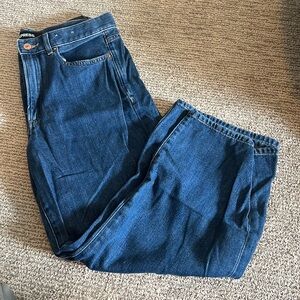 Wide leg crop Express jeans. Size 8